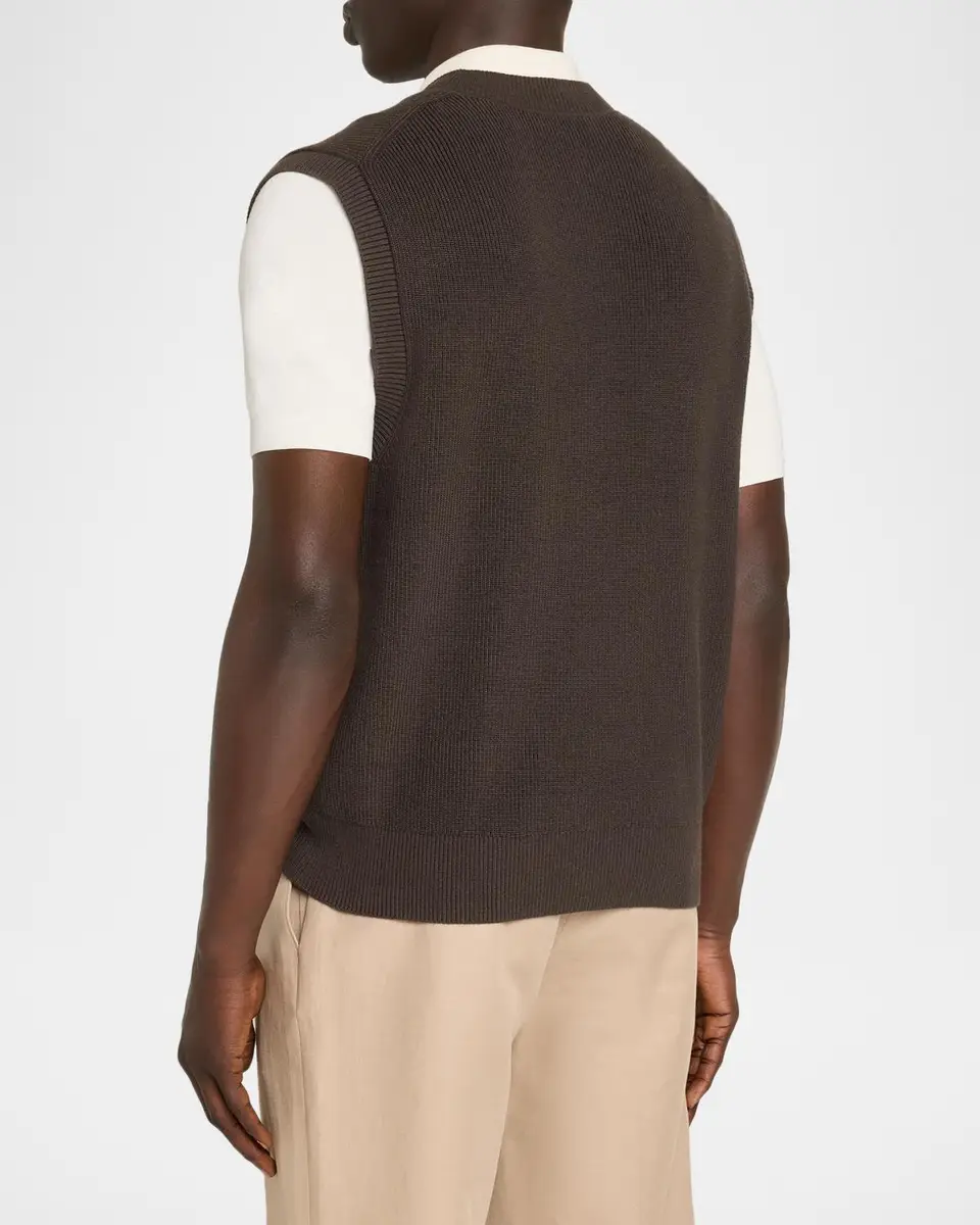 Vince Men's Cotton Rib-Knit Vest | Thumbnail 3 Vince Men's Cotton Rib-Knit Vest | Thumbnail 3