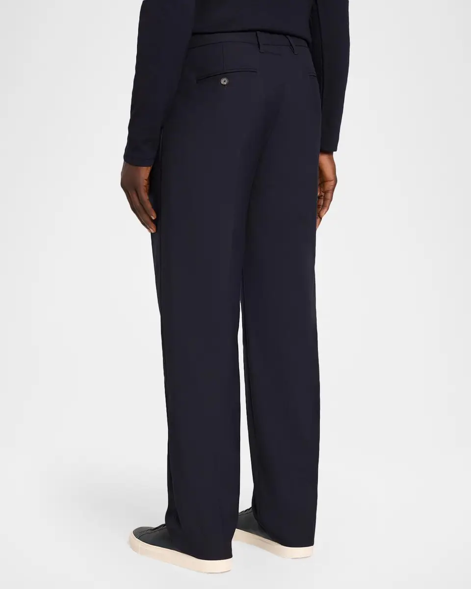 Vince Men's Twill Straight-Leg Pleated Trousers | Thumbnail 3