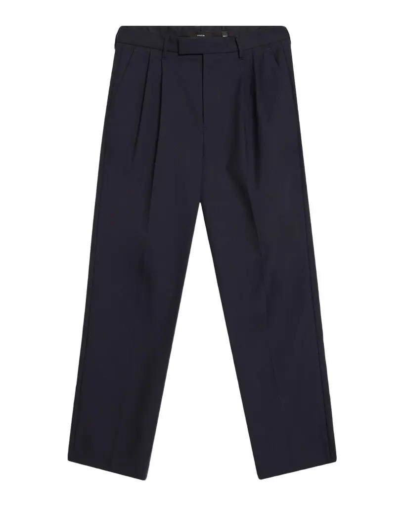 Vince Men's Twill Straight-Leg Pleated Trousers | Image 1 Vince Men's Twill Straight-Leg Pleated Trousers | Image 1