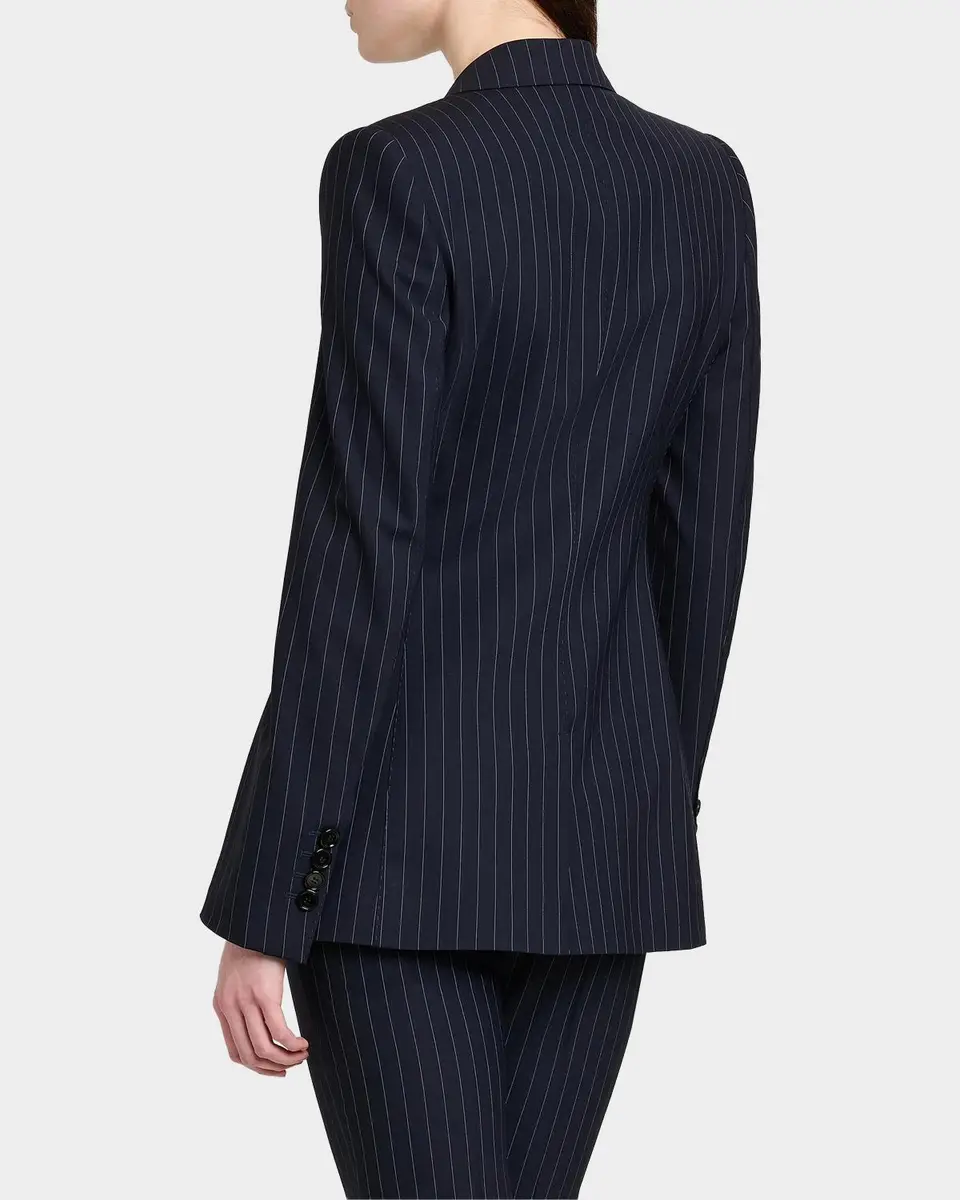 Dolce & Gabbana Pinstriped Stretch Virgin-Wool Single-Breasted Blazer | Thumbnail 3