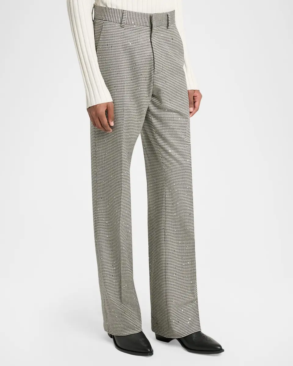 Amiri Men's MA Fit Houndstooth Sequin Trousers | Thumbnail 4 Amiri Men's MA Fit Houndstooth Sequin Trousers | Thumbnail 4