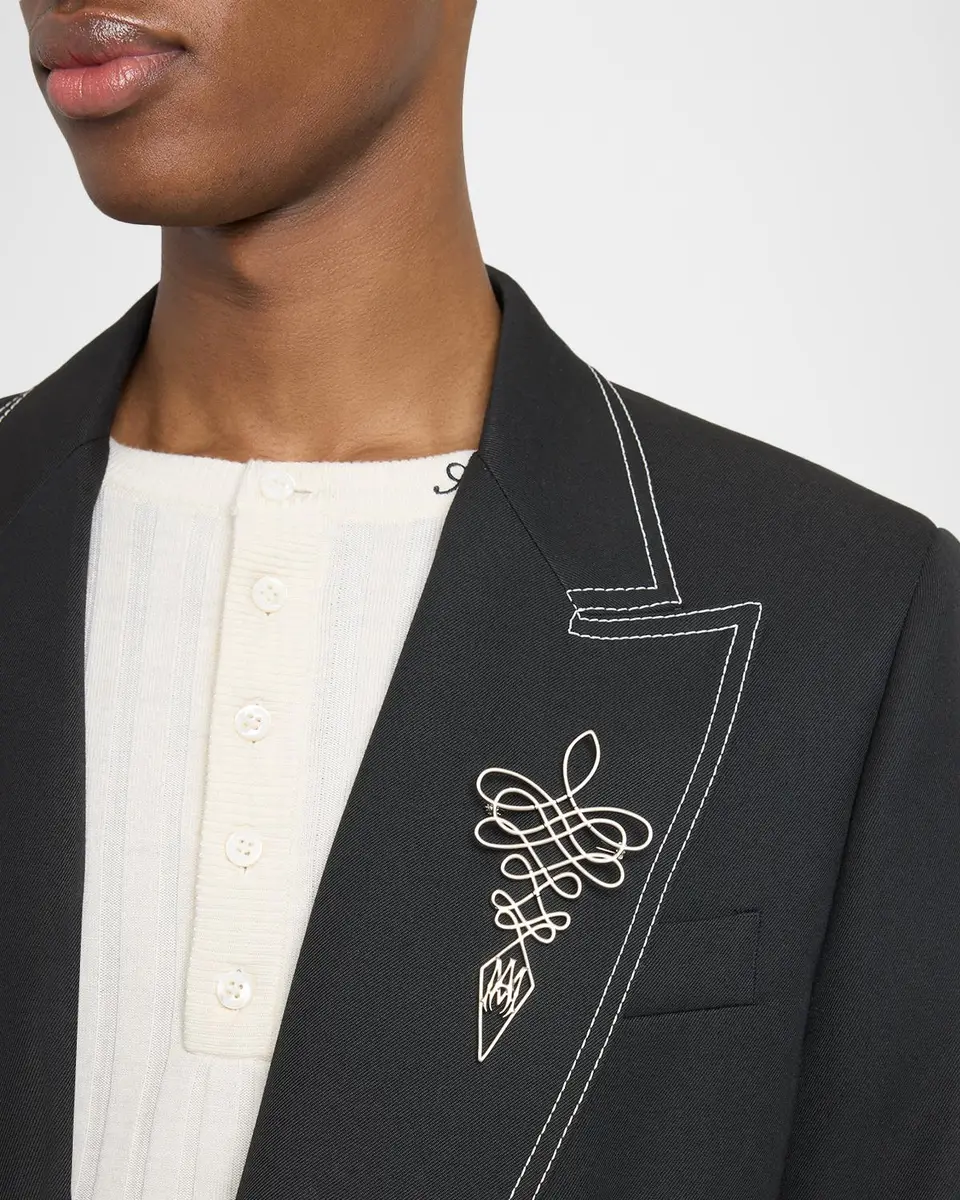 AMIRI Men's Western Lasso-Pin Single-Breasted Blazer | Thumbnail 5 AMIRI Men's Western Lasso-Pin Single-Breasted Blazer | Thumbnail 5