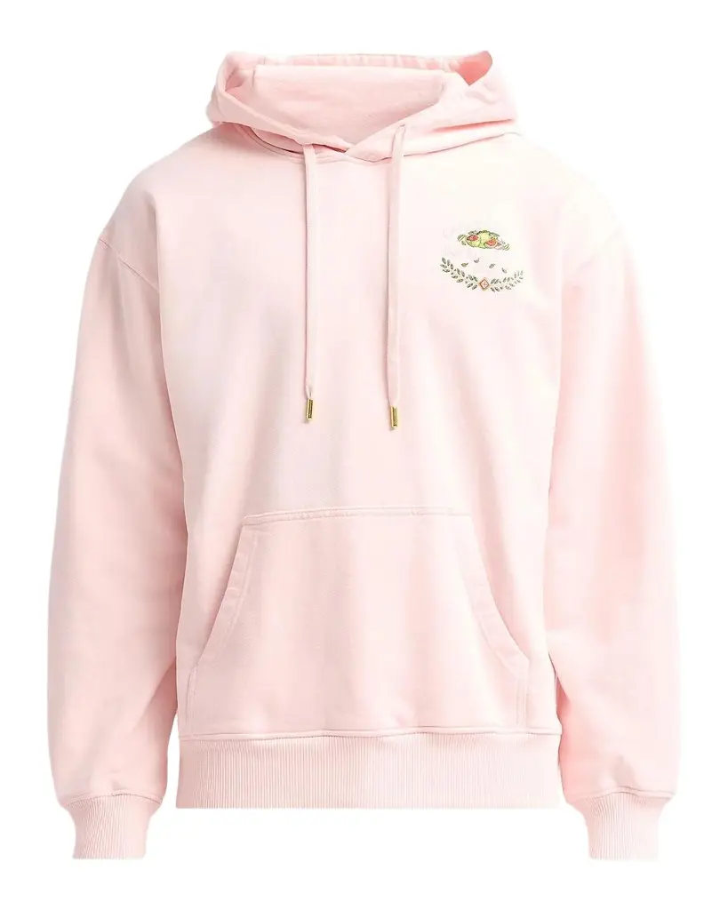 Casablanca Men's x Ladurée Embroidered Logo Hoodie | Image 1 Casablanca Men's x Ladurée Embroidered Logo Hoodie | Image 1