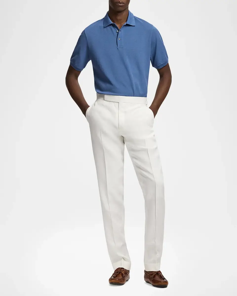 Ralph Lauren Purple Label Men's Custom Slim Fit Piqué Polo Shirt | Thumbnail 2 Ralph Lauren Purple Label Men's Custom Slim Fit Piqué Polo Shirt | Thumbnail 2