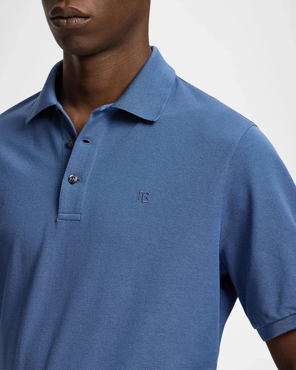 Ralph Lauren Purple Label Men's Custom Slim Fit Piqué Polo Shirt | Thumbnail 5 Ralph Lauren Purple Label Men's Custom Slim Fit Piqué Polo Shirt | Thumbnail 5