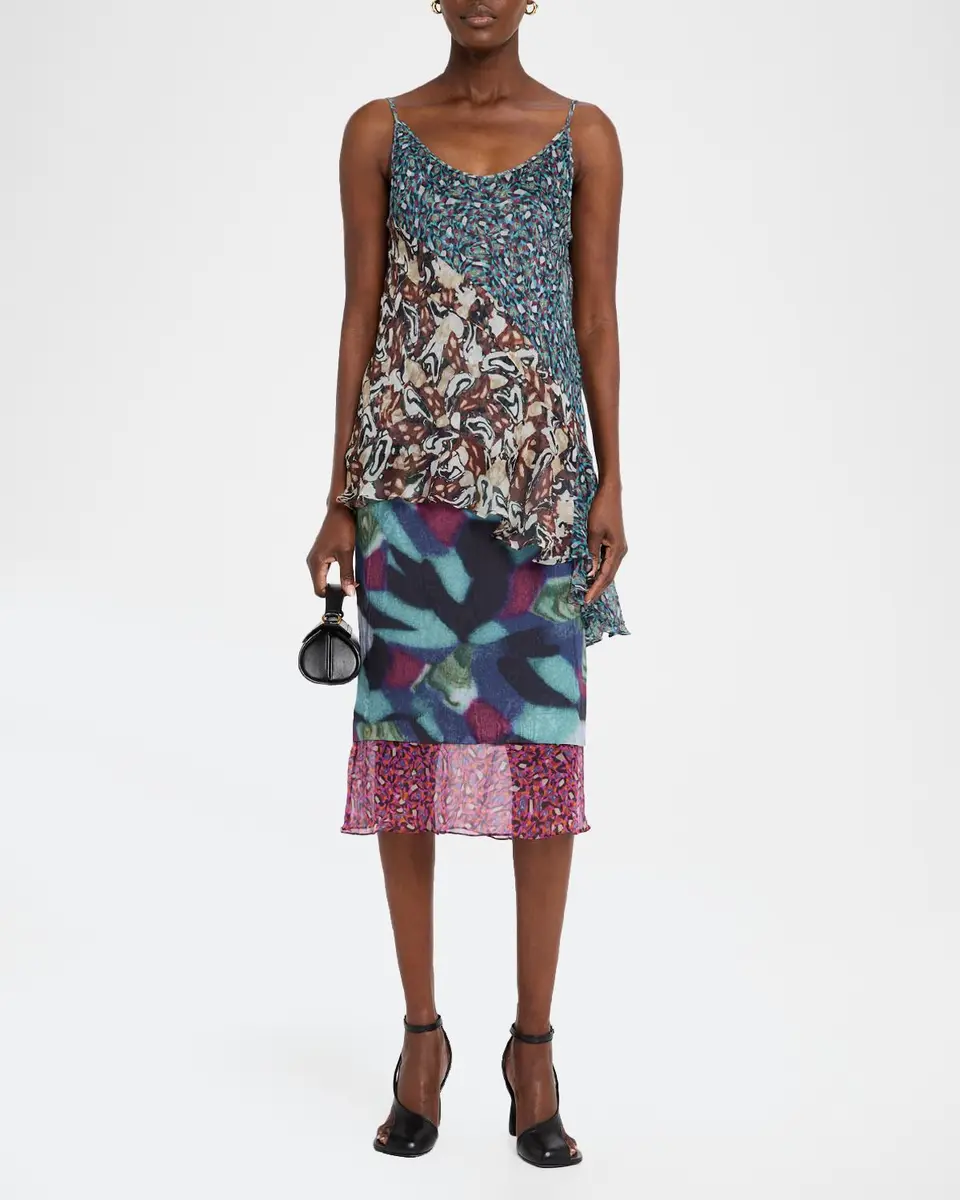 Dries Van Noten Crisanna Colorblock Silk Asymmetric Top | Thumbnail 2 Dries Van Noten Crisanna Colorblock Silk Asymmetric Top | Thumbnail 2