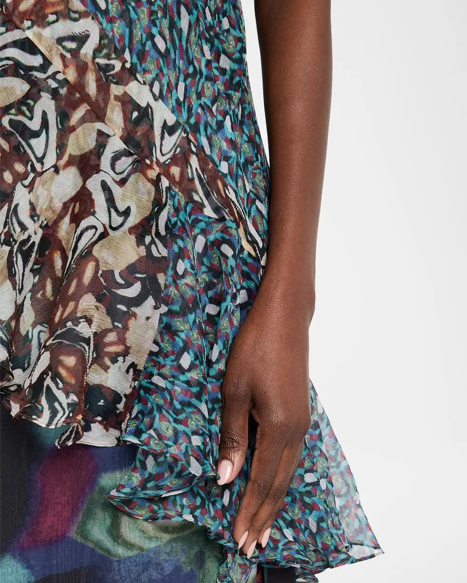 Dries Van Noten Crisanna Colorblock Silk Asymmetric Top | Thumbnail 5 Dries Van Noten Crisanna Colorblock Silk Asymmetric Top | Thumbnail 5
