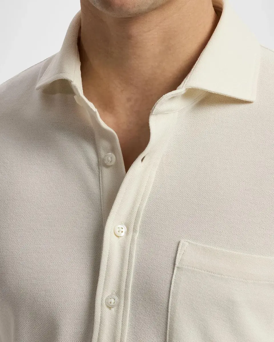 Ralph Lauren Purple Label Men's Washed Piqué Polo Shirt | Thumbnail 5 Ralph Lauren Purple Label Men's Washed Piqué Polo Shirt | Thumbnail 5