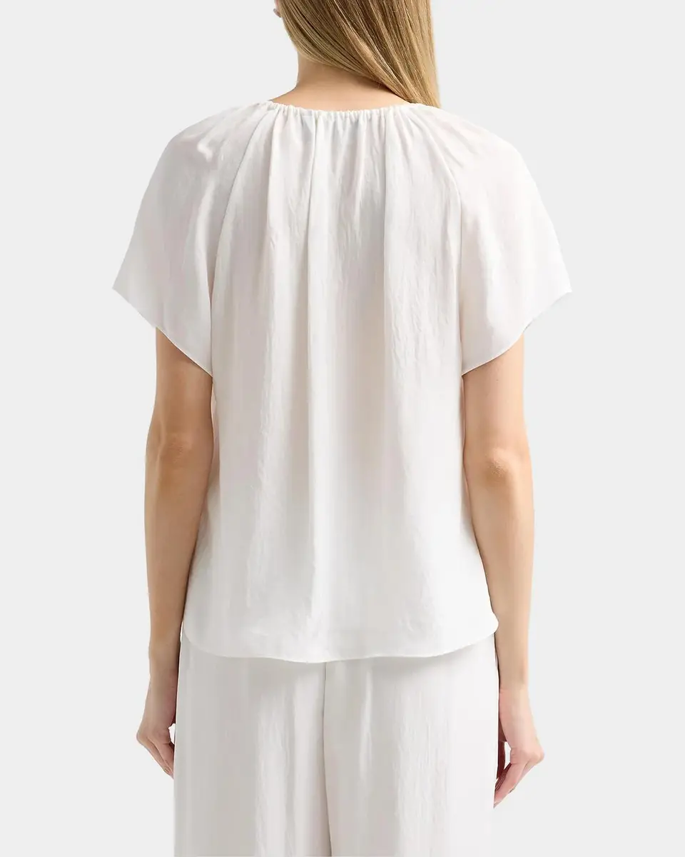 Theory Draped Front-Tie Blouse | Thumbnail 3 Theory Draped Front-Tie Blouse | Thumbnail 3