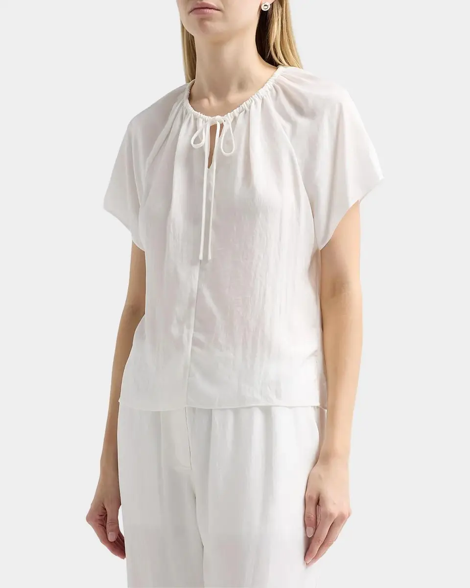 Theory Draped Front-Tie Blouse | Thumbnail 4 Theory Draped Front-Tie Blouse | Thumbnail 4