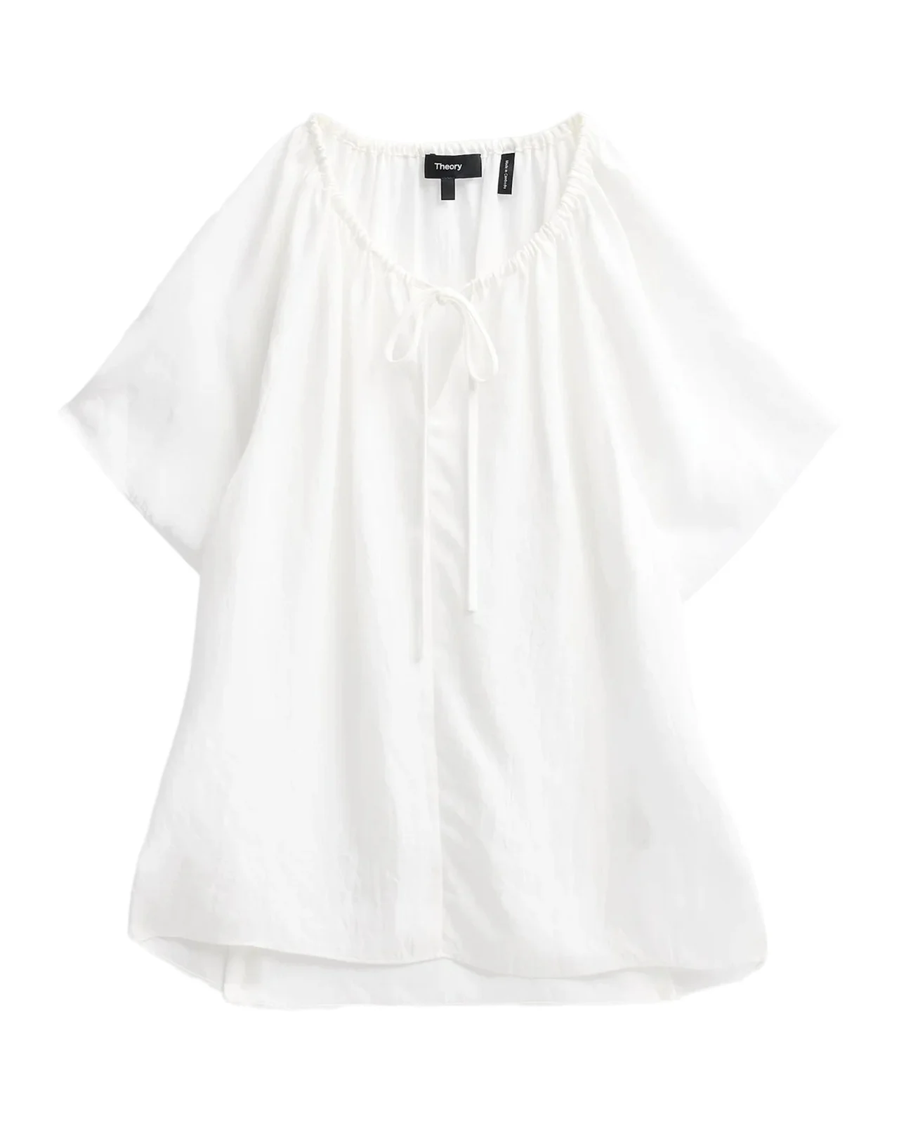 Draped Front-Tie Blouse Draped Front-Tie Blouse