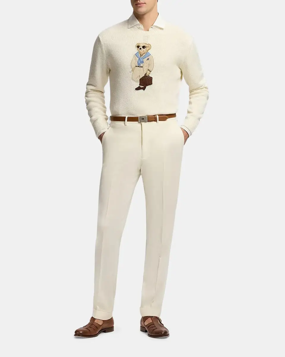 Ralph Lauren Purple Label Men's Polo Bear Silk-Linen Sweater | Thumbnail 2