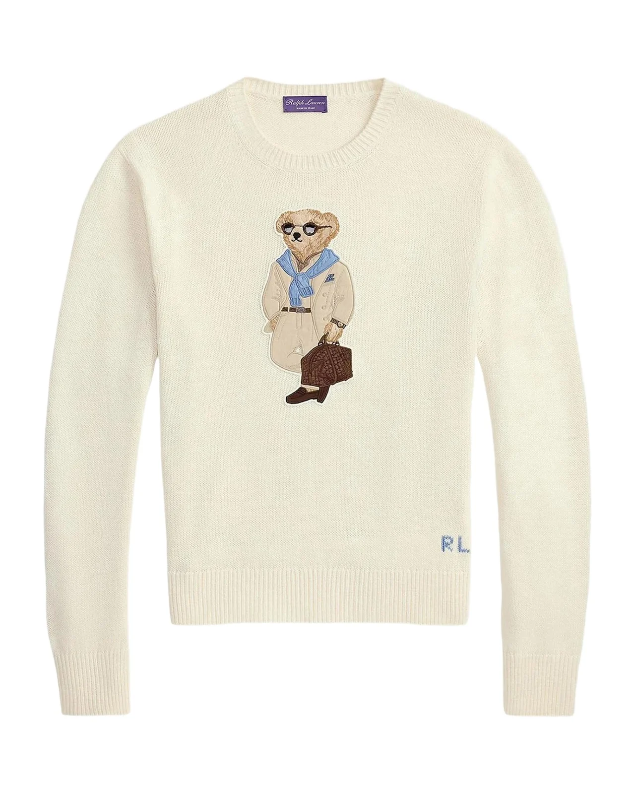 Men's Polo Bear Silk-Linen Sweater Men's Polo Bear Silk-Linen Sweater