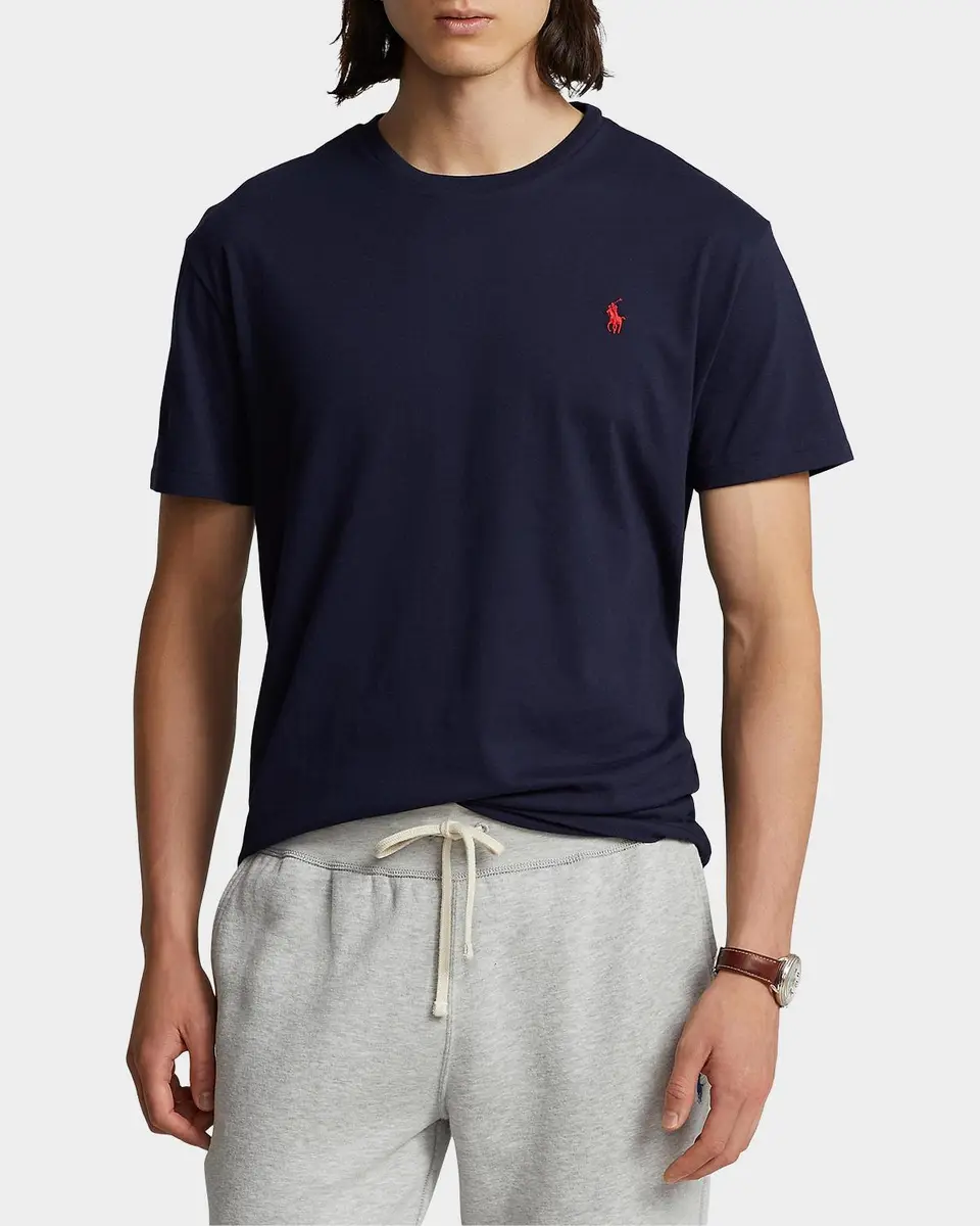 Polo Ralph Lauren Men's Cotton Jersey Crewneck Classic-Fit T-Shirt | Thumbnail 4 Polo Ralph Lauren Men's Cotton Jersey Crewneck Classic-Fit T-Shirt | Thumbnail 4