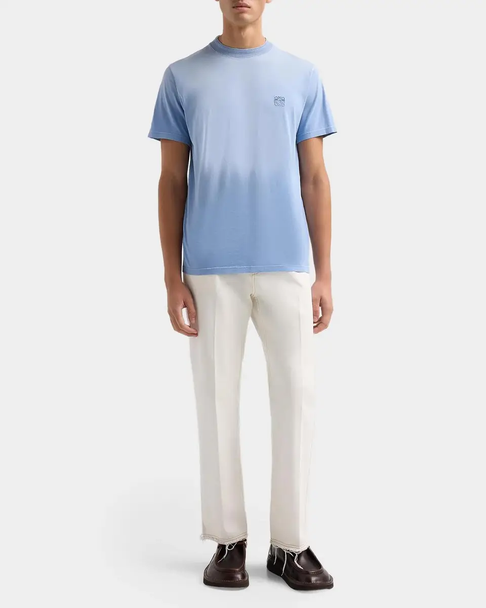 Loewe Men's Faded Degrade-Anagram Crewneck T-Shirt | Thumbnail 2 Loewe Men's Faded Degrade-Anagram Crewneck T-Shirt | Thumbnail 2