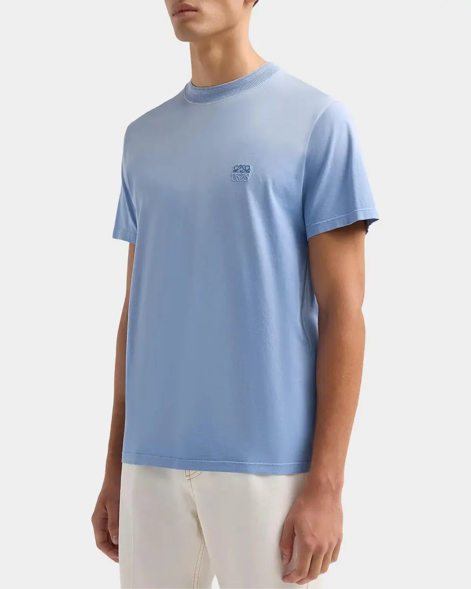 Loewe Men's Faded Degrade-Anagram Crewneck T-Shirt | Thumbnail 4 Loewe Men's Faded Degrade-Anagram Crewneck T-Shirt | Thumbnail 4