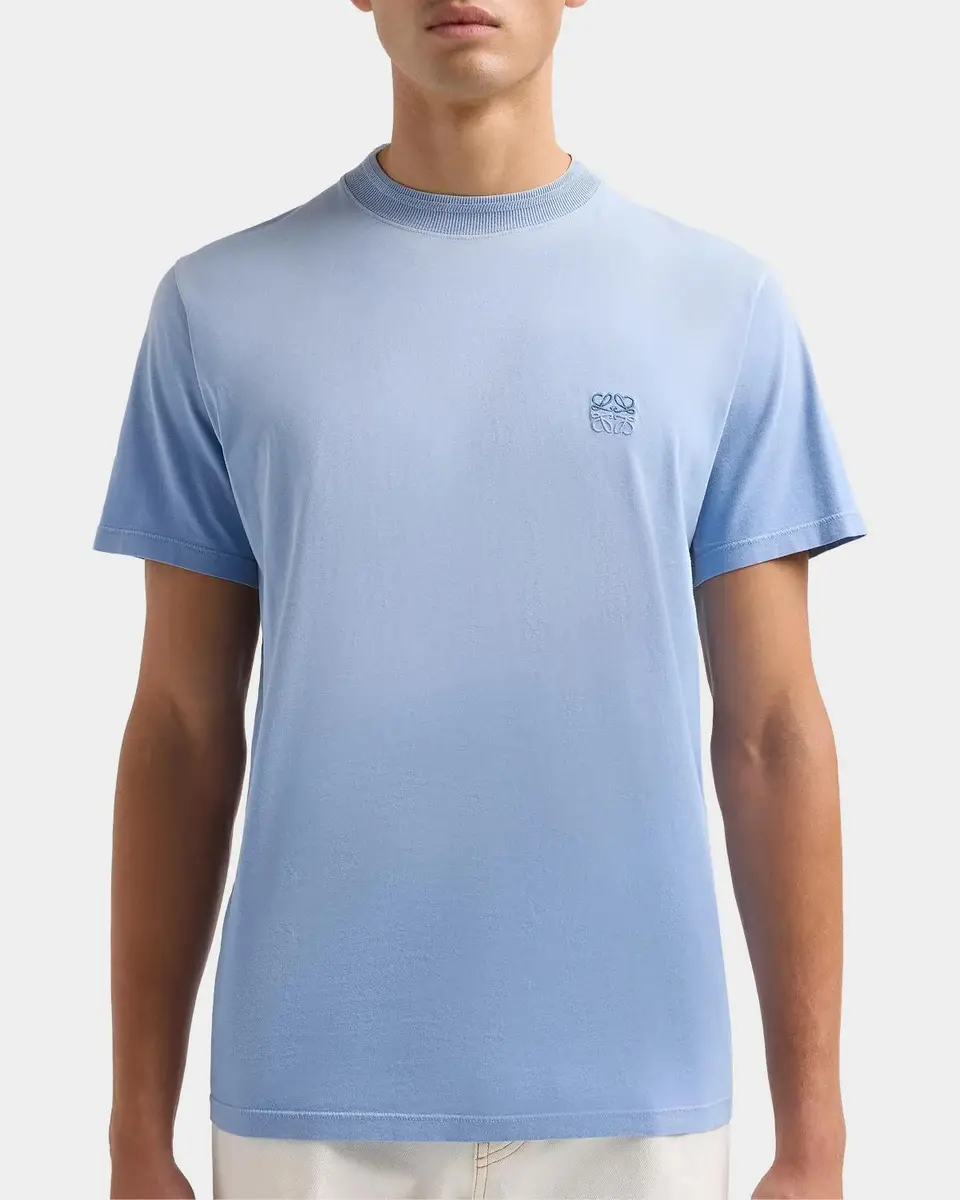 Loewe Men's Faded Degrade-Anagram Crewneck T-Shirt | Thumbnail 5 Loewe Men's Faded Degrade-Anagram Crewneck T-Shirt | Thumbnail 5