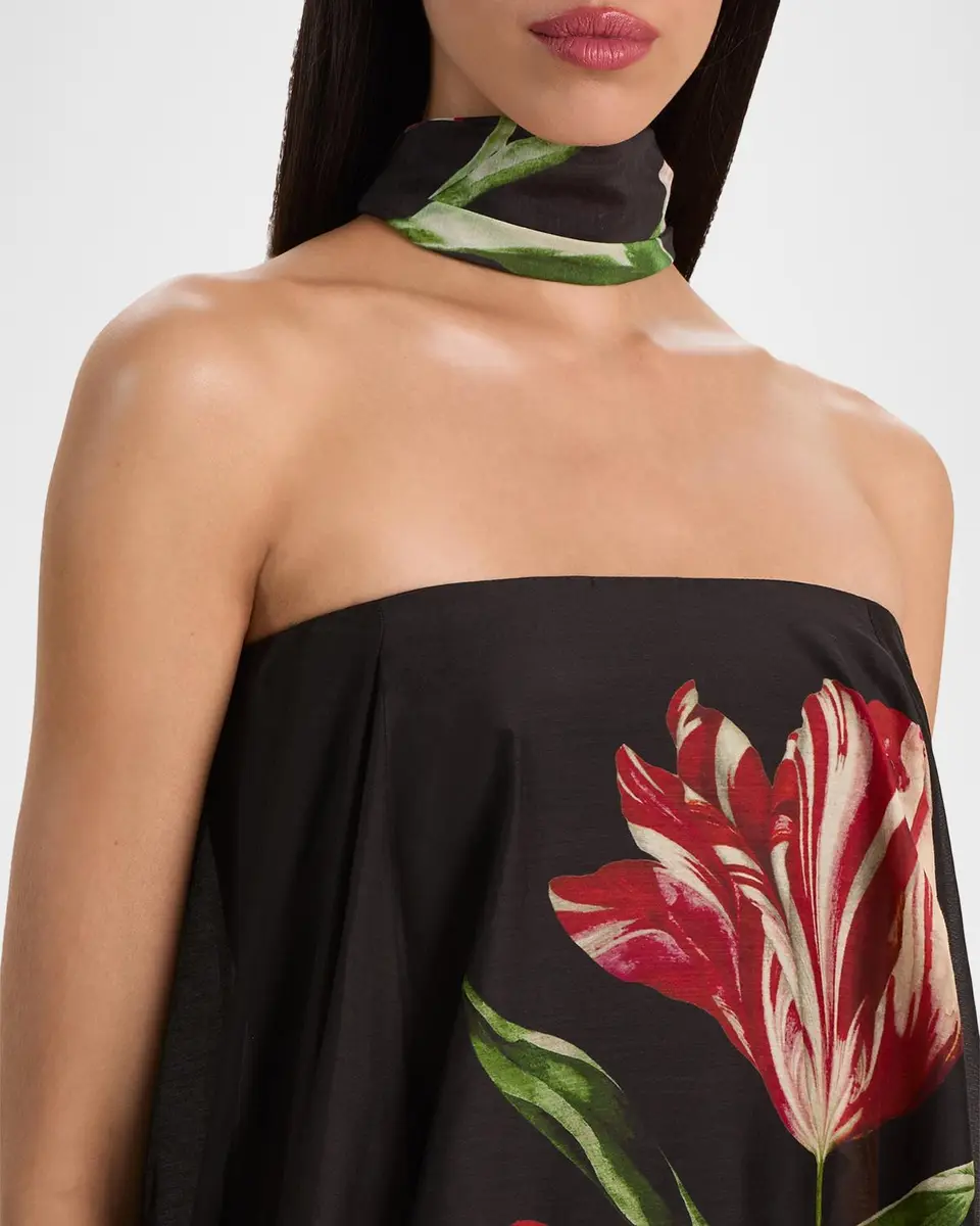Alice + Olivia Maricela Floral Scarf Maxi Dress | Thumbnail 5