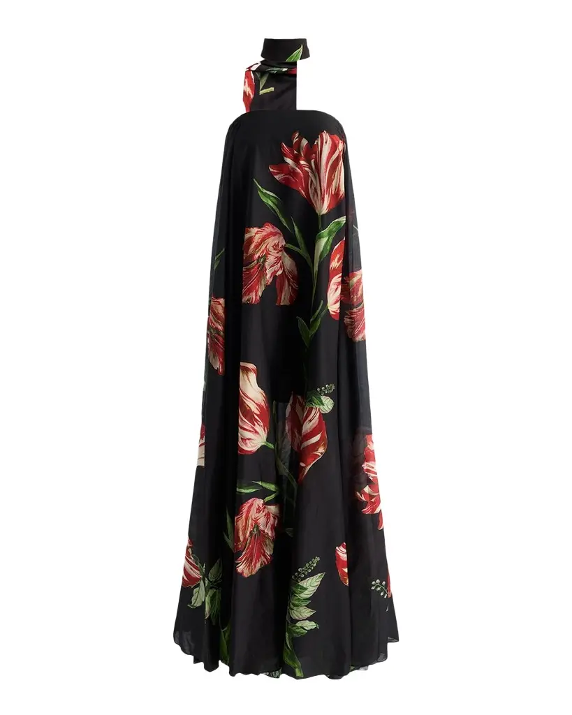 Alice + Olivia Maricela Floral Scarf Maxi Dress | Image 1 Alice + Olivia Maricela Floral Scarf Maxi Dress | Image 1