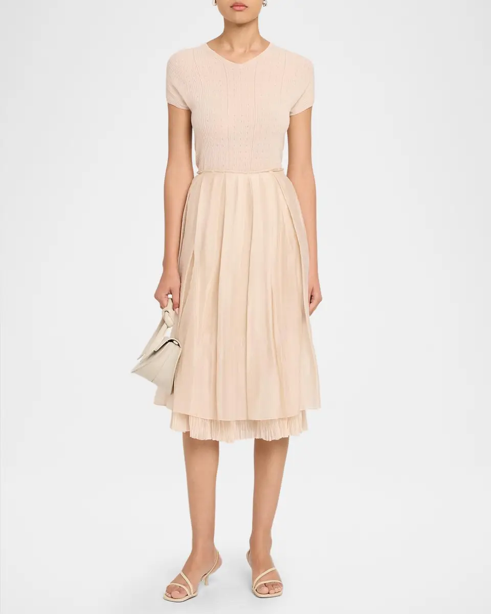 Vince Pleated Layered Skirt | Thumbnail 2 Vince Pleated Layered Skirt | Thumbnail 2