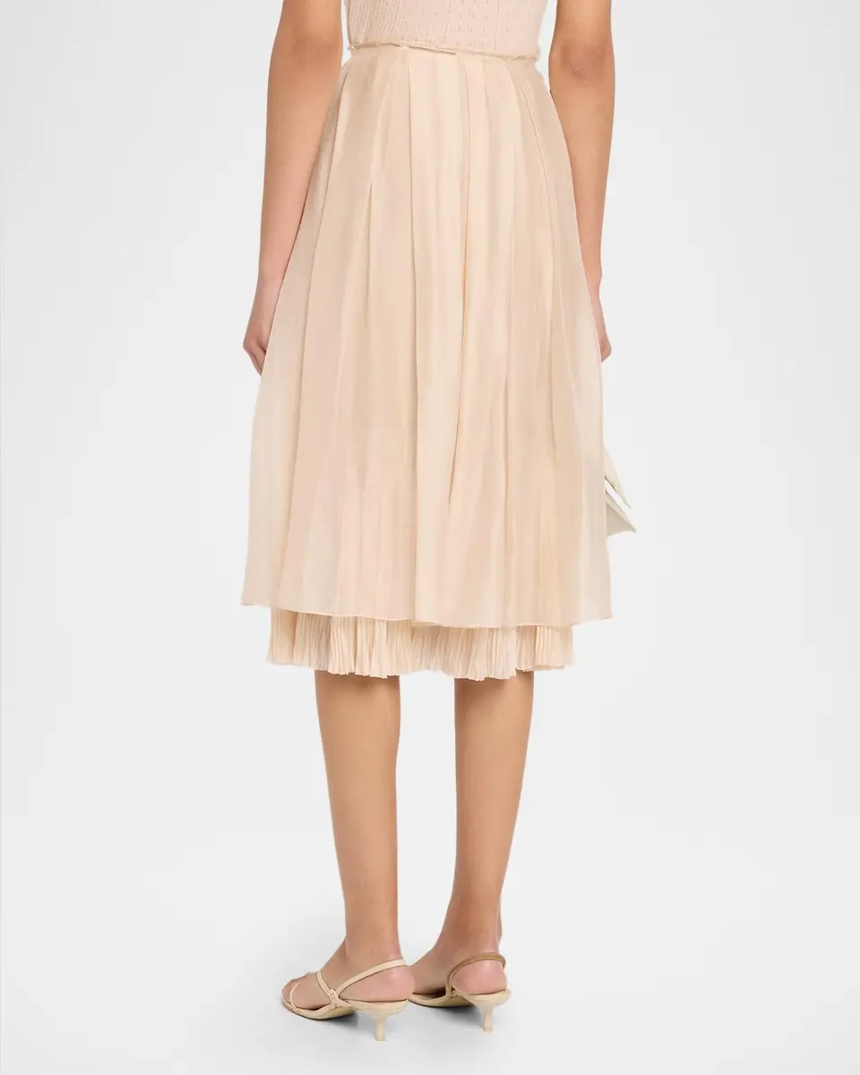 Vince Pleated Layered Skirt | Thumbnail 3 Vince Pleated Layered Skirt | Thumbnail 3