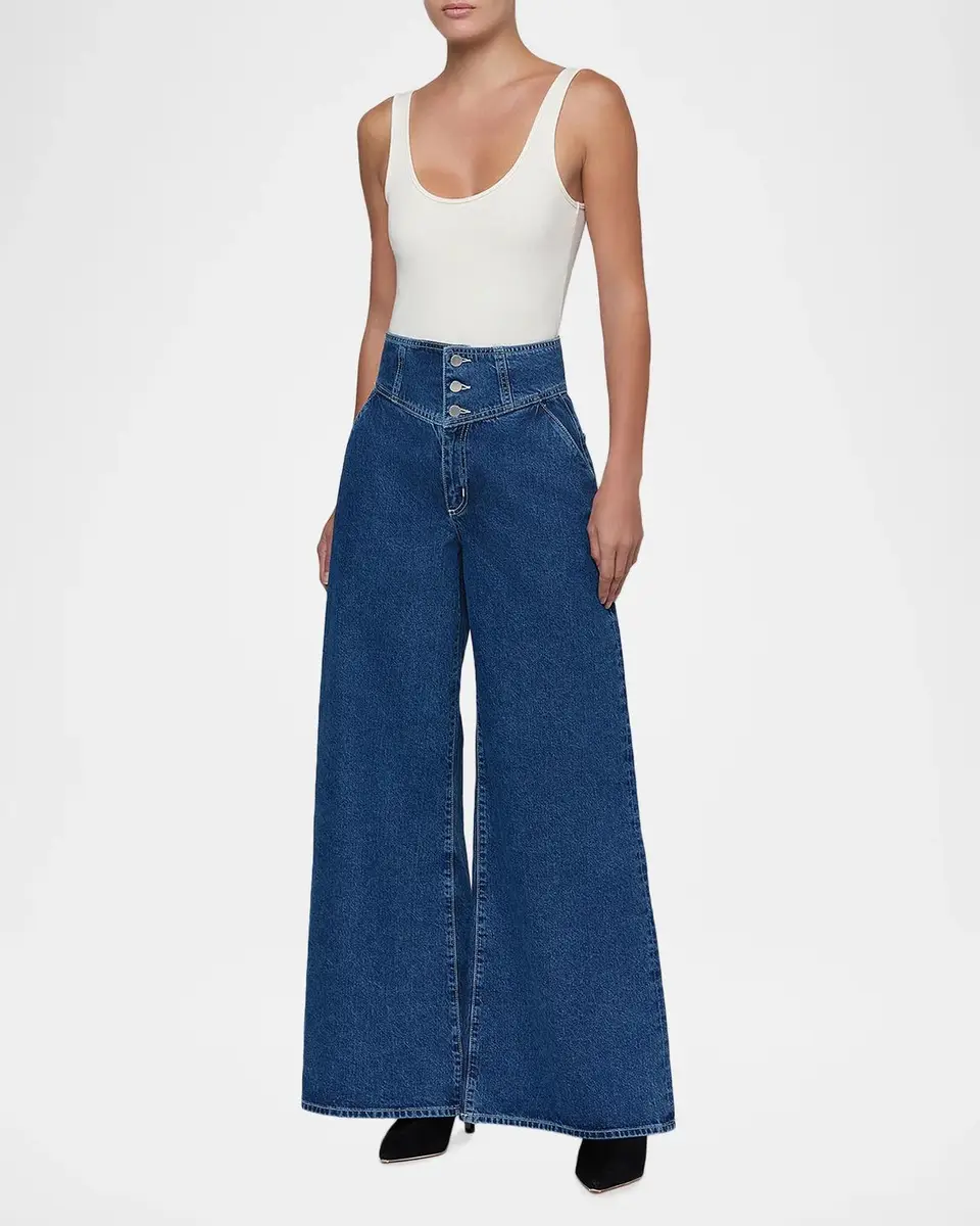 L'Agence Sonja Corseted Wide-Leg Jeans | Thumbnail 2 L'Agence Sonja Corseted Wide-Leg Jeans | Thumbnail 2