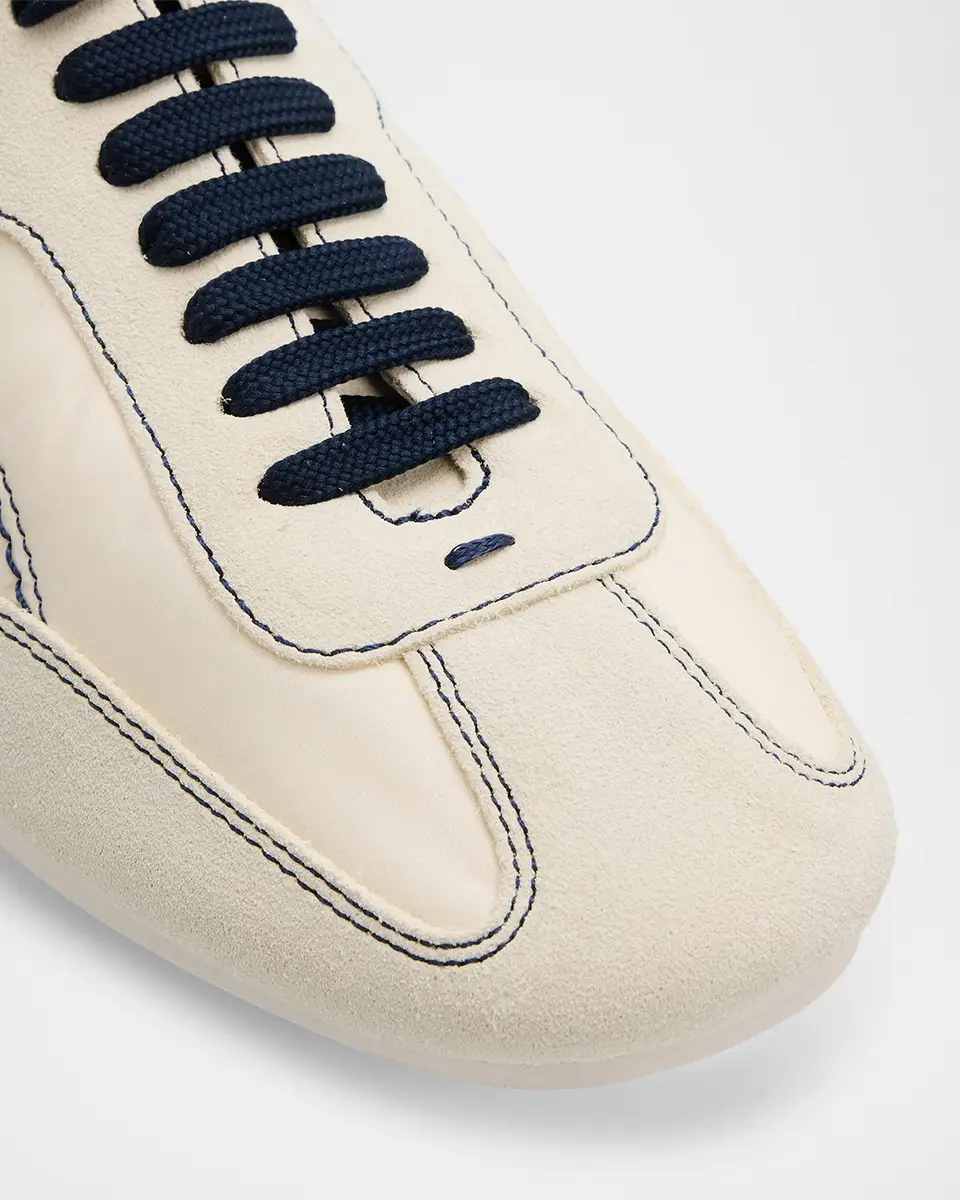 Simkhai Georgie Nylon and Suede Low-Top Sneakers | Thumbnail 5