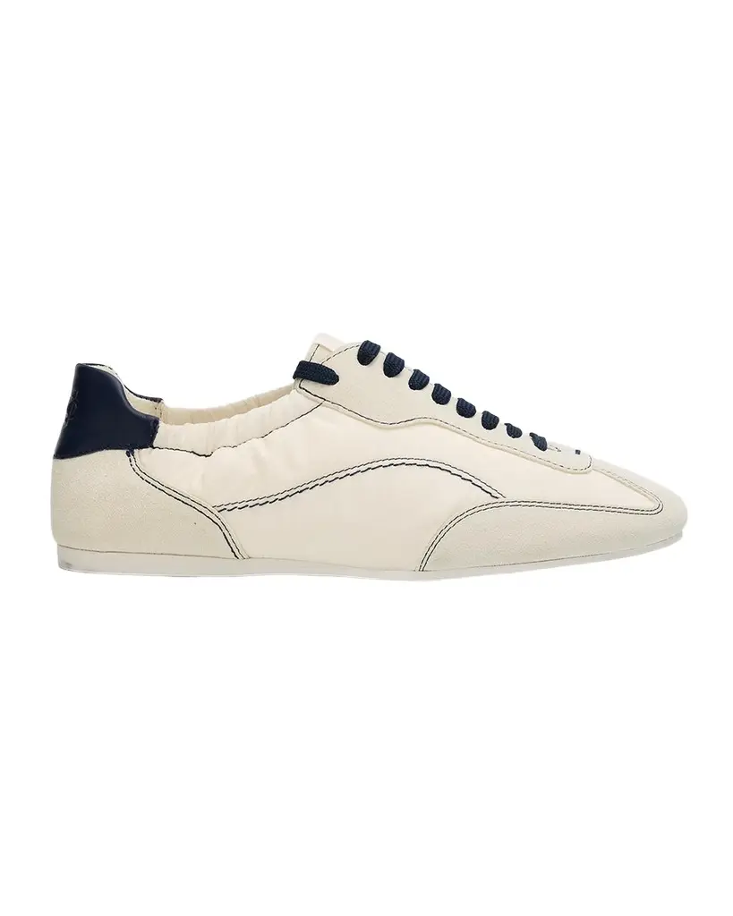 Simkhai Georgie Nylon and Suede Low-Top Sneakers