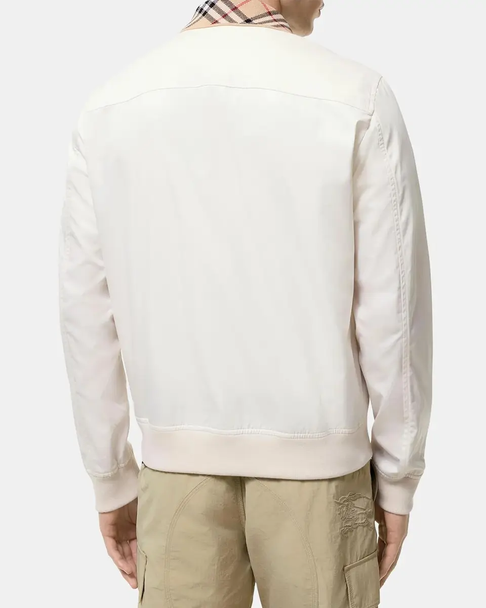 Burberry Men's Hayfield Cotton Check-Collar Bomber Jacket | Thumbnail 2
