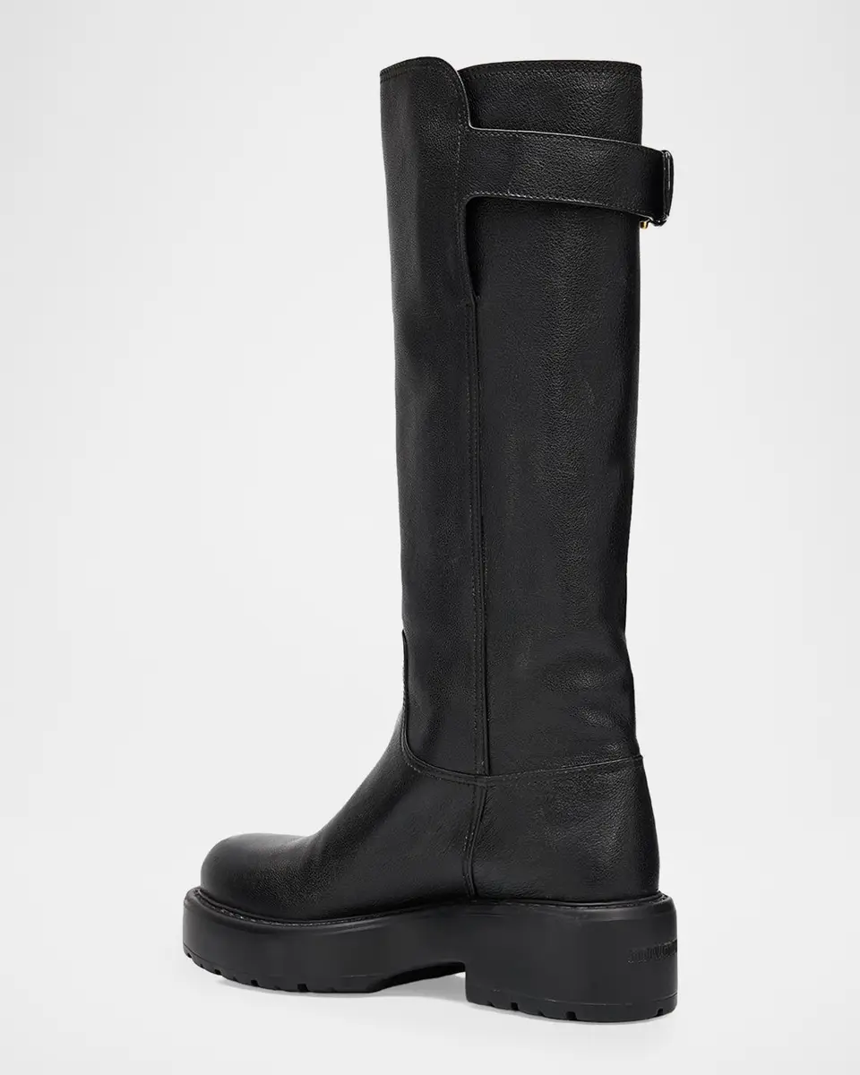 Miu Miu 55mm Leather Knee-High Lug-Sole Boots | Thumbnail 4