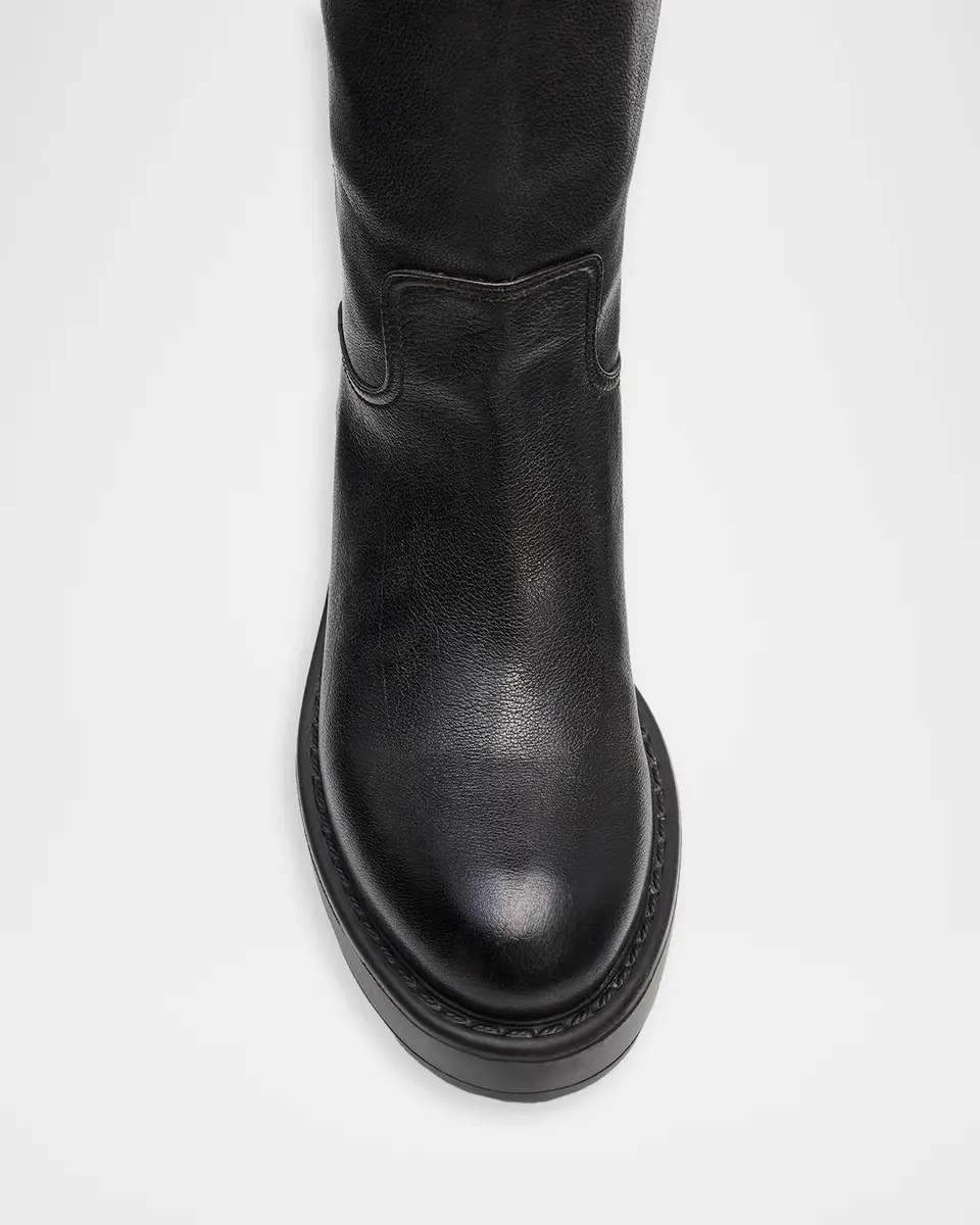 Miu Miu 55mm Leather Knee-High Lug-Sole Boots | Thumbnail 6