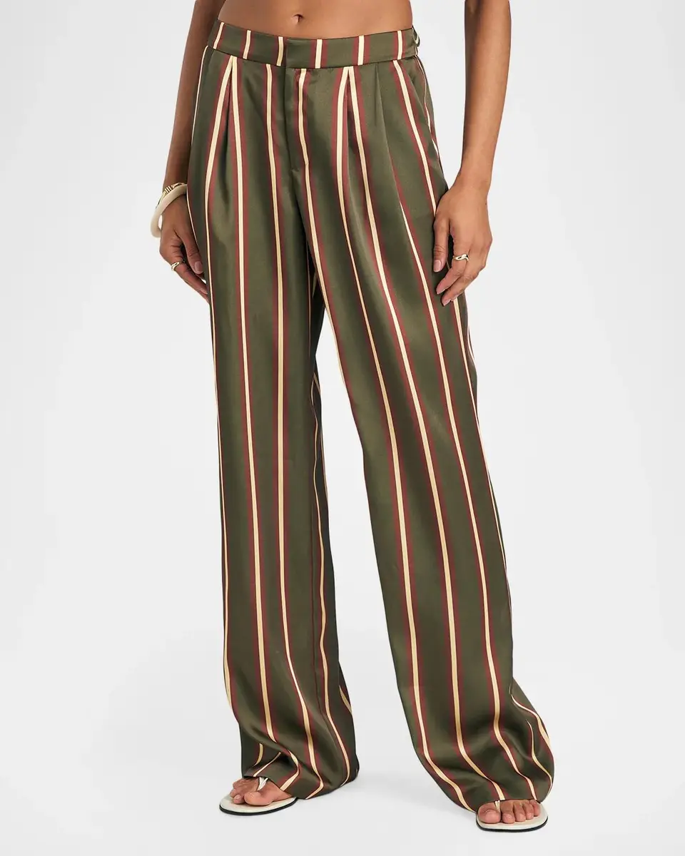 SEROYA Marlowe Striped Satin Pants | Thumbnail 7