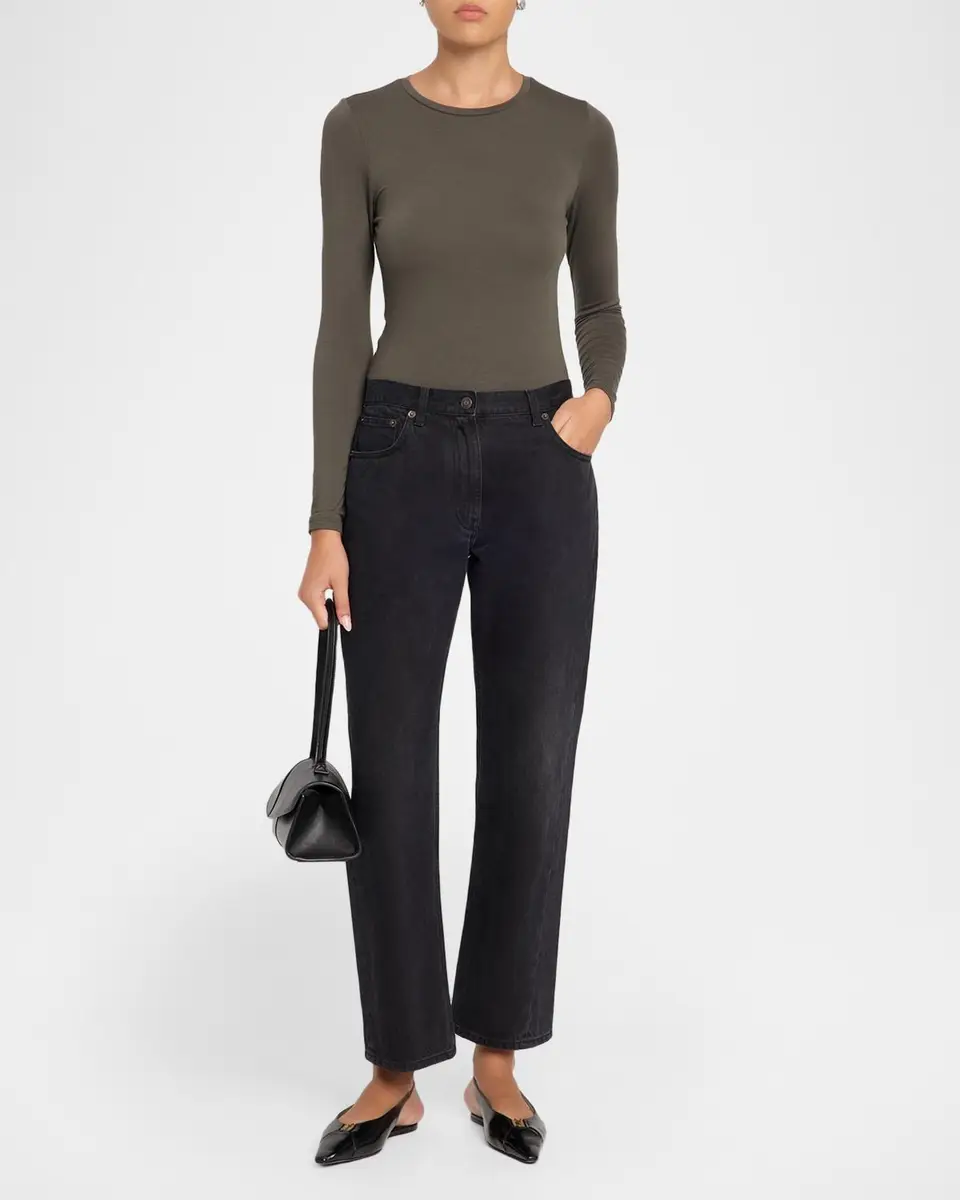 MAJESTIC FILATURES Soft Touch Flat-Edge Long-Sleeve Crewneck Top | Thumbnail 2 MAJESTIC FILATURES Soft Touch Flat-Edge Long-Sleeve Crewneck Top | Thumbnail 2