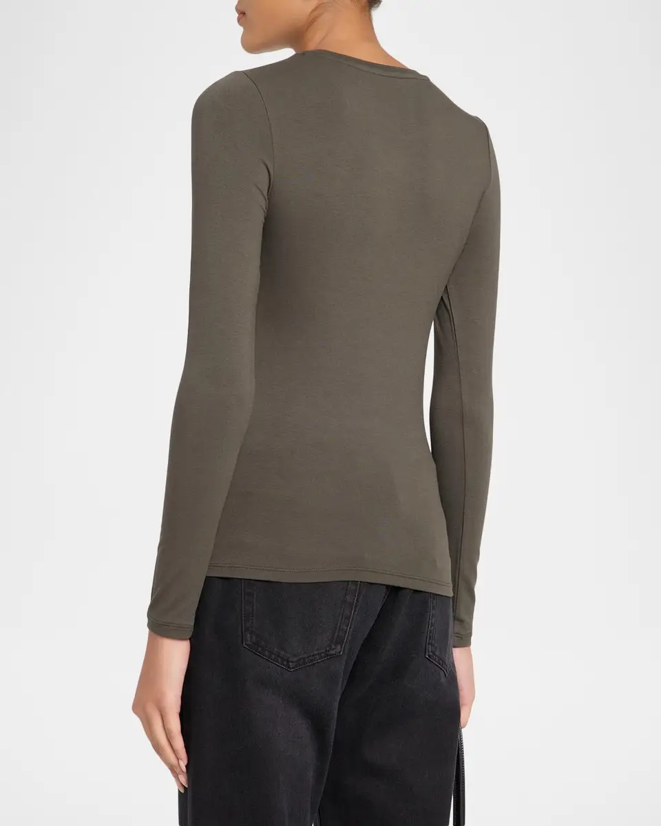 MAJESTIC FILATURES Soft Touch Flat-Edge Long-Sleeve Crewneck Top | Thumbnail 3 MAJESTIC FILATURES Soft Touch Flat-Edge Long-Sleeve Crewneck Top | Thumbnail 3
