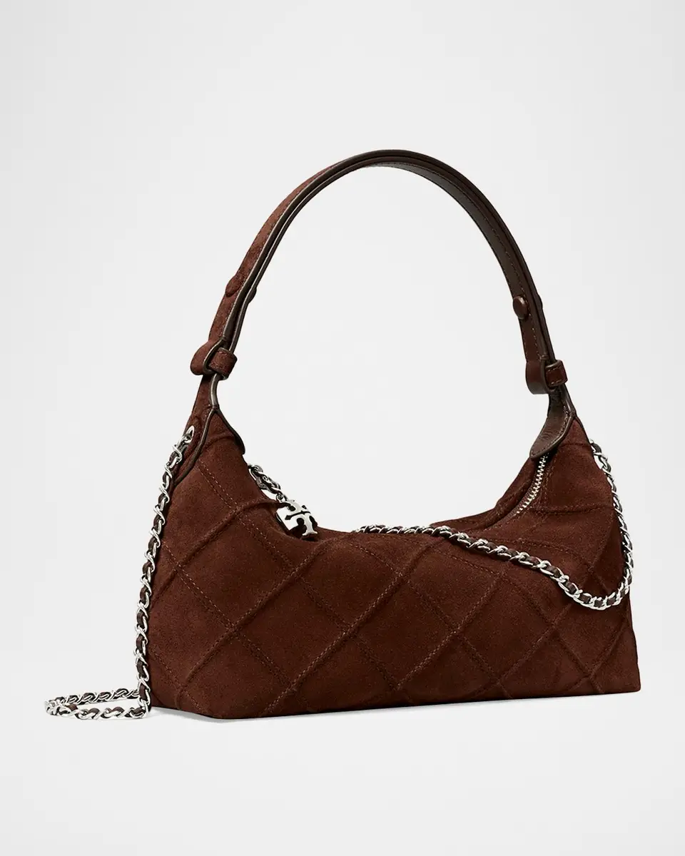 Tory Burch Fleming Quilted Suede Pochette | Thumbnail 3 Tory Burch Fleming Quilted Suede Pochette | Thumbnail 3
