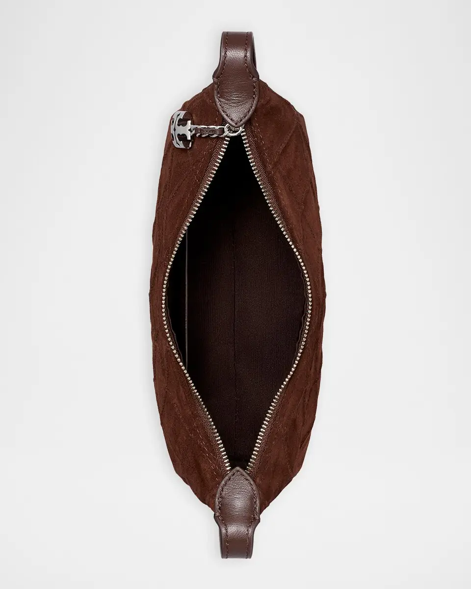 Tory Burch Fleming Quilted Suede Pochette | Thumbnail 4 Tory Burch Fleming Quilted Suede Pochette | Thumbnail 4