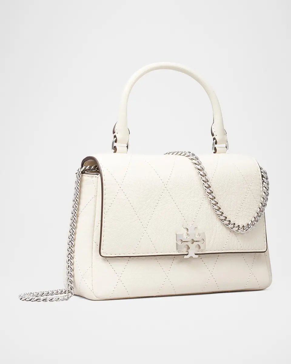 Tory Burch Charlie Mini Quilted Pebbled Leather Top-Handle Bag | Thumbnail 2 Tory Burch Charlie Mini Quilted Pebbled Leather Top-Handle Bag | Thumbnail 2