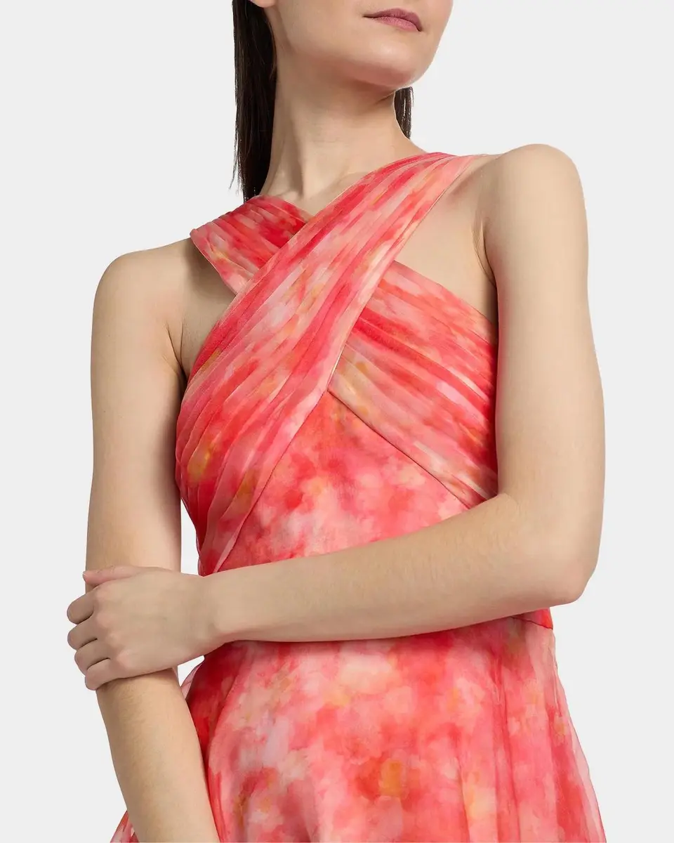 THEIA Athena High-Low Organza Halter Gown | Thumbnail 5 THEIA Athena High-Low Organza Halter Gown | Thumbnail 5