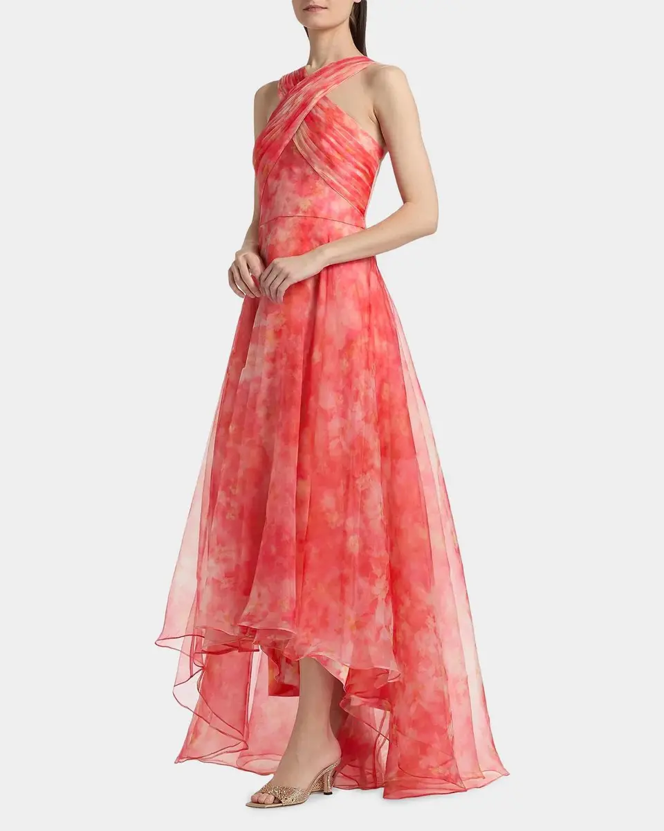 THEIA Athena High-Low Organza Halter Gown | Thumbnail 7 THEIA Athena High-Low Organza Halter Gown | Thumbnail 7