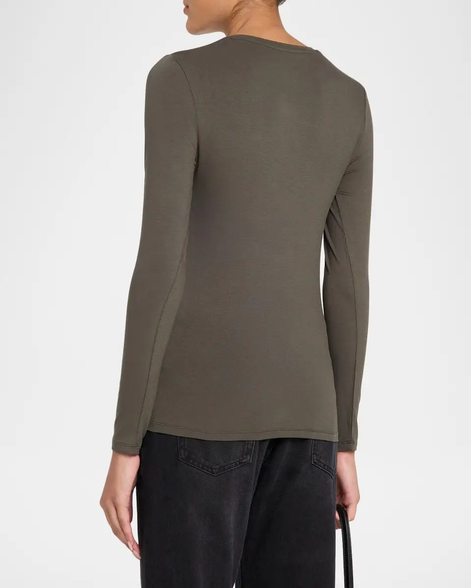 MAJESTIC FILATURES Flat Edge V-Neck Long-Sleeve Tee | Thumbnail 3 MAJESTIC FILATURES Flat Edge V-Neck Long-Sleeve Tee | Thumbnail 3