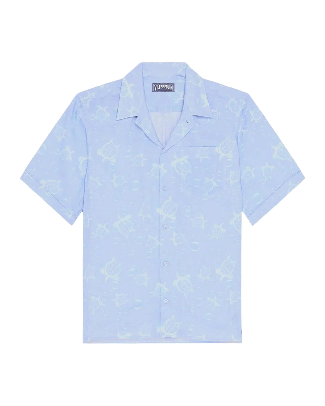 Vilebrequin Men's Bubble Turtles Linen Short-Sleeve Shirt