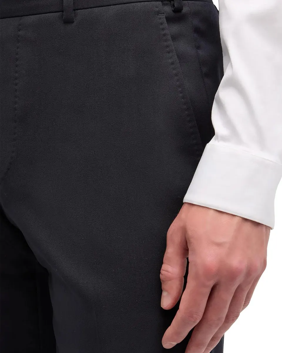Emporio Armani Basic Flat-Front Wool Trousers | Thumbnail 5 Emporio Armani Basic Flat-Front Wool Trousers | Thumbnail 5