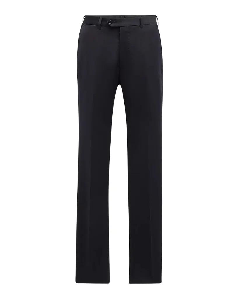Emporio Armani Basic Flat-Front Wool Trousers | Image 1 Emporio Armani Basic Flat-Front Wool Trousers | Image 1