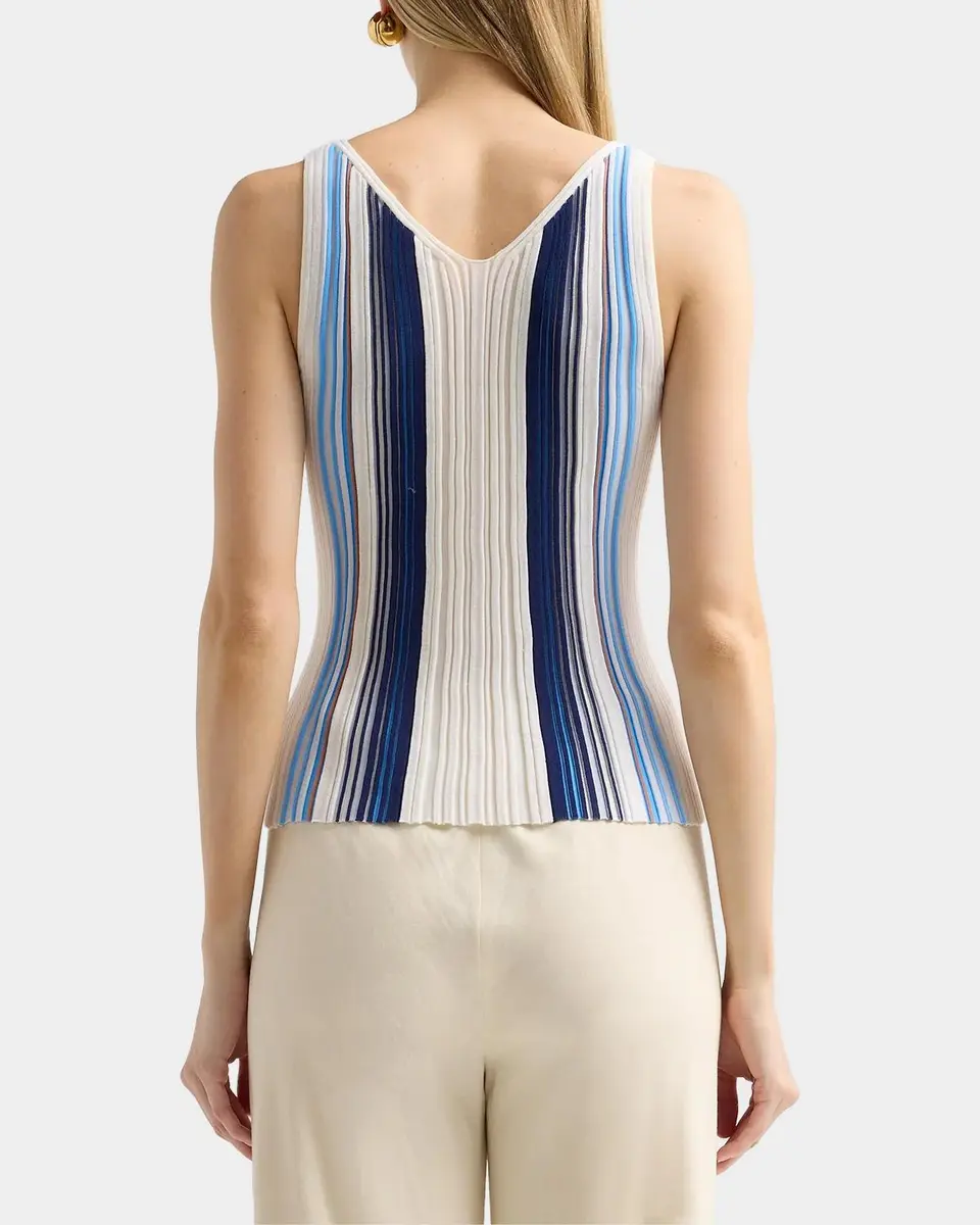 Theory Textured Stripe Scoopneck Tank | Thumbnail 3 Theory Textured Stripe Scoopneck Tank | Thumbnail 3
