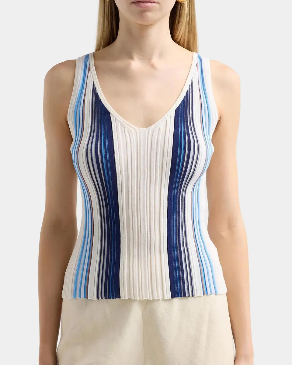 Theory Textured Stripe Scoopneck Tank | Thumbnail 5 Theory Textured Stripe Scoopneck Tank | Thumbnail 5
