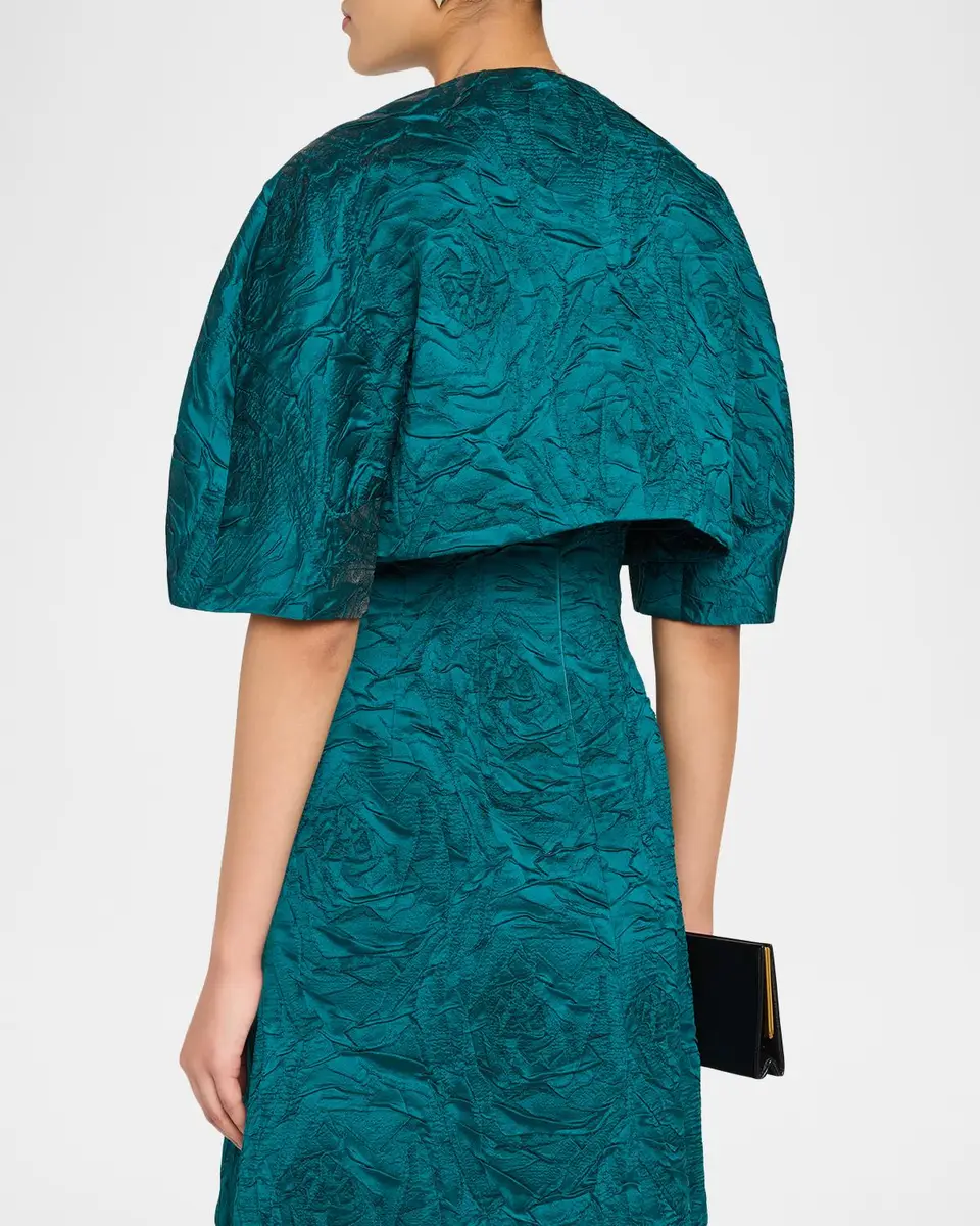 Rickie Freeman for Teri Jon Jacquard Embossed Cropped Bolero Jacket | Thumbnail 3 Rickie Freeman for Teri Jon Jacquard Embossed Cropped Bolero Jacket | Thumbnail 3