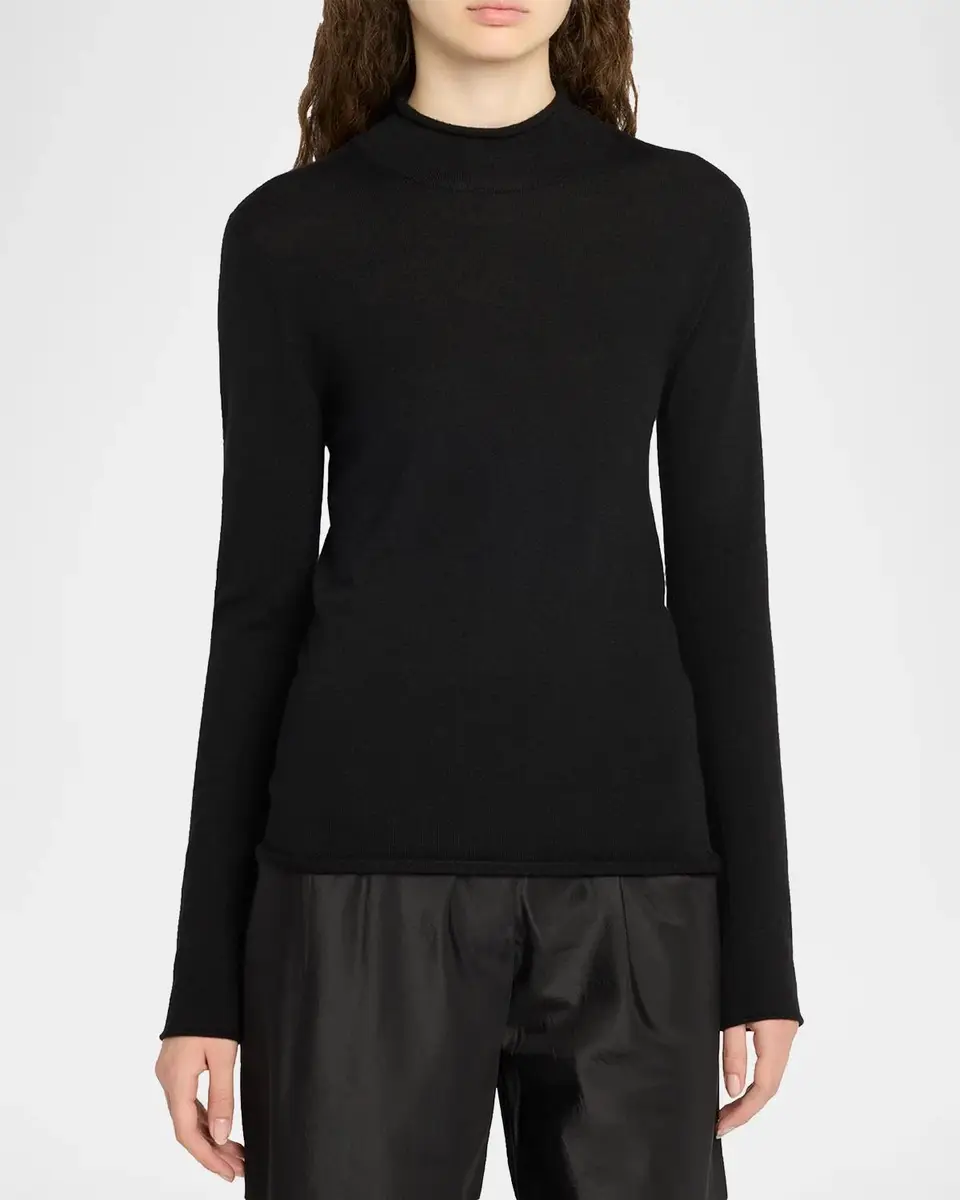 The Row Phaed Cashmere Mock-Neck Sweater | Thumbnail 4 The Row Phaed Cashmere Mock-Neck Sweater | Thumbnail 4