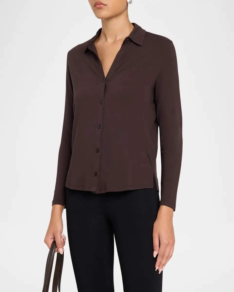 MAJESTIC FILATURES Soft Touch Button-Front Shirt | Thumbnail 4