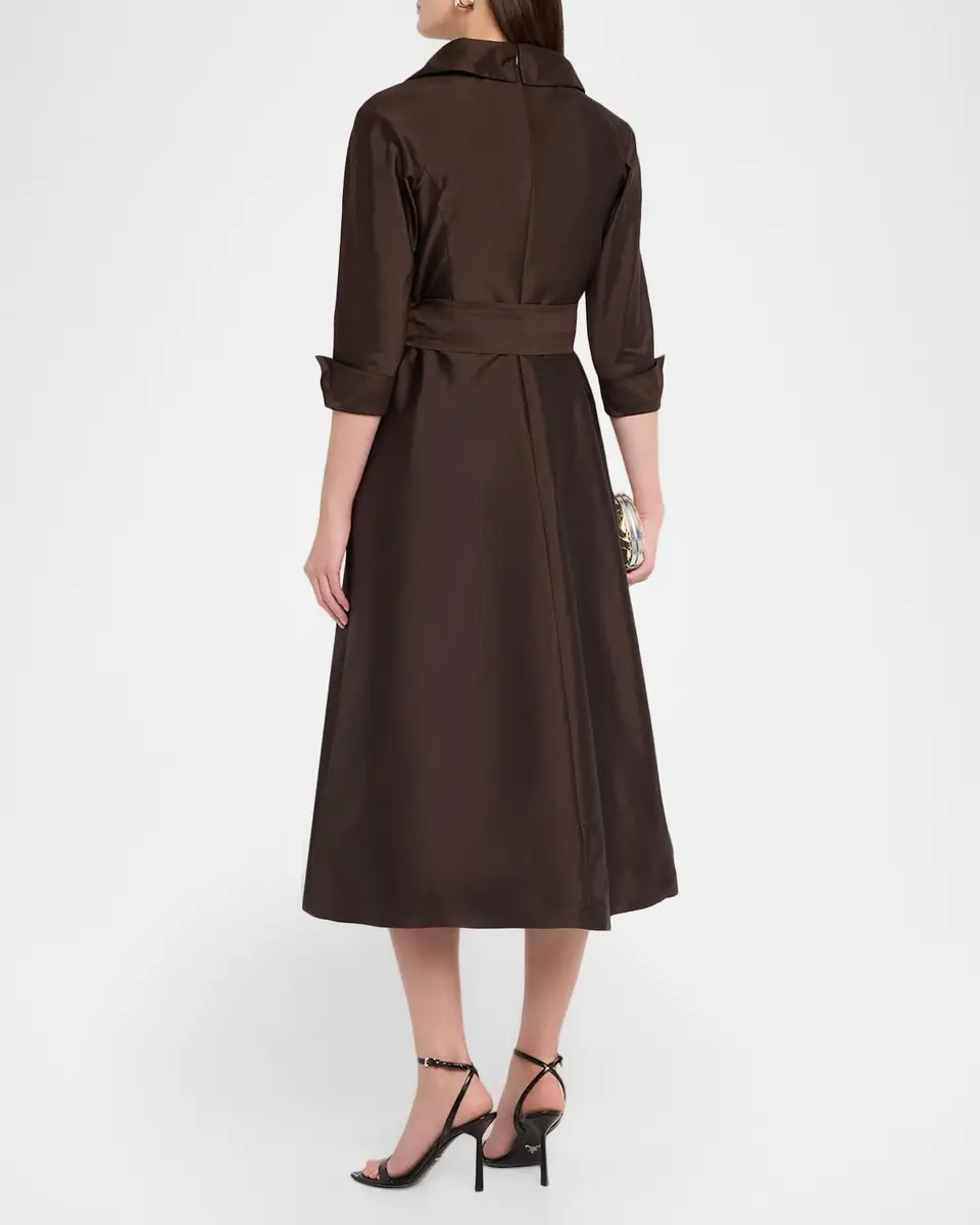 Rickie Freeman for Teri Jon Taffeta Shirtwaist Gown | Thumbnail 3 Rickie Freeman for Teri Jon Taffeta Shirtwaist Gown | Thumbnail 3