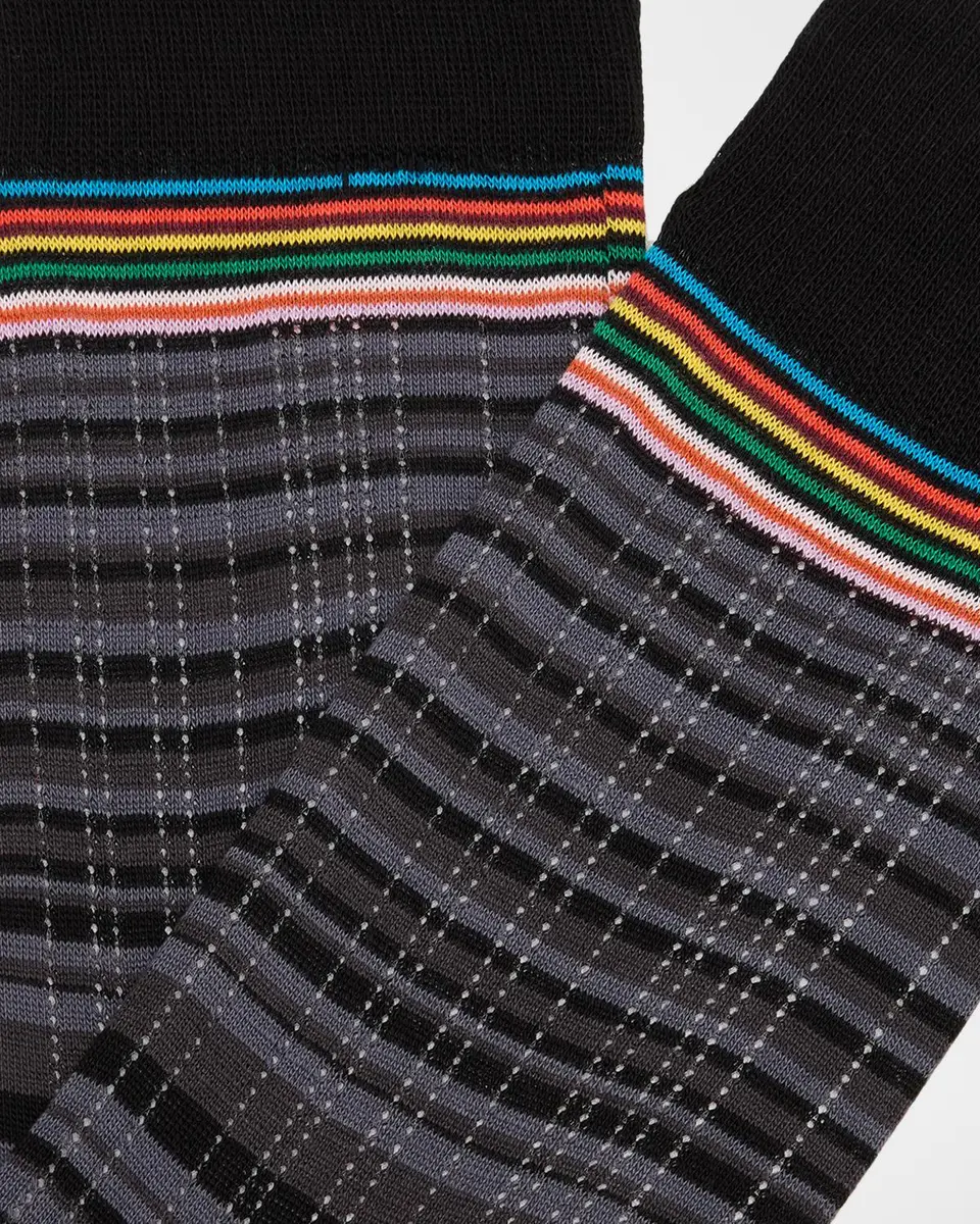 Paul Smith Men's Maury Signature Stripe Mid-Calf Socks | Thumbnail 2